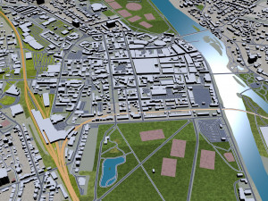 Perth city uk 20km 3D मॉडल