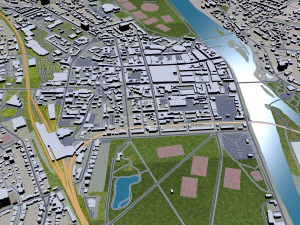 Perth city uk 20km 3D Model