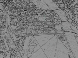 Perth city uk 20km 3D Model