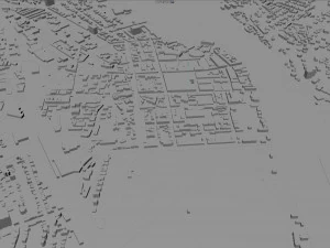 Perth city uk 20km 3D Model