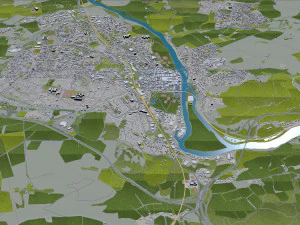 Perth city uk 20km 3D Model