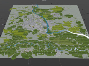 Perth city uk 20km 3D मॉडल