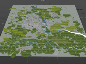 Perth city uk 20km 3D Model