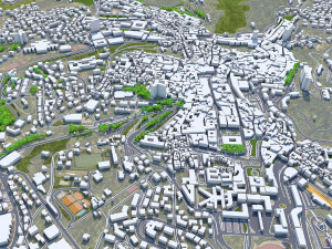 Perugia city italy 30km 3D Model