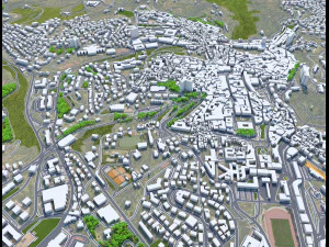 Perugia city italy 30km 3D Model