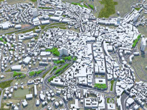 Perugia city italy 30km 3D Model