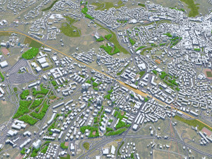 Perugia city italy 30km 3D Модель