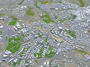 Perugia city italy 30km 3D Model