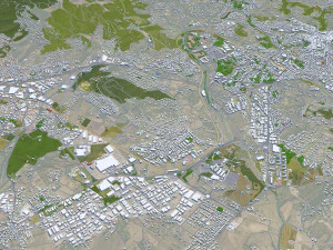 Perugia city italy 30km 3D Model