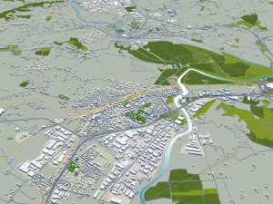 Perugia city italy 30km 3D Модель