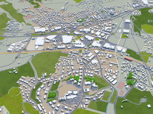 Perugia city italy 30km 3D Модель
