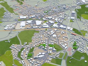 Perugia city italy 30km 3D Model