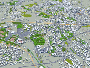 Perugia city italy 30km 3D Модель