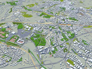 Perugia city italy 30km 3D Model