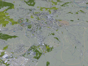 Perugia city italy 30km 3D Model