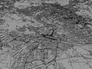 Perugia city italy 30km 3D Модель