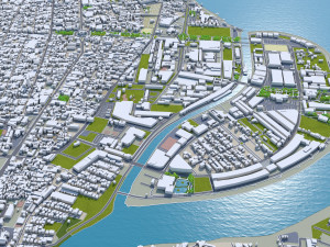 Phnom penh city cambodia 50km 3D Model