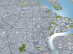 Phnom penh city cambodia 50km 3D Model