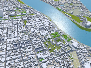Phnom penh city cambodia 50km 3D Model
