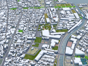 Phnom penh city cambodia 50km 3D Model
