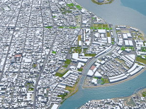 Phnom penh city cambodia 50km 3D Model