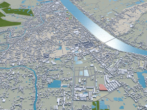 Phnom penh city cambodia 50km 3D Model