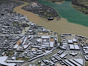 Phnom penh city cambodia 50km 3D Model