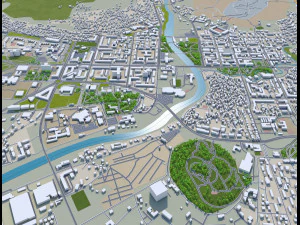 Podgorica city montenegro 30km 3D Model