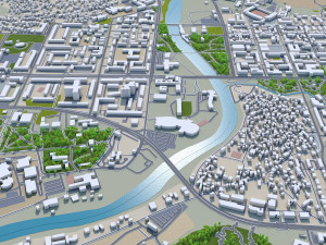 Podgorica city montenegro 30km 3D 模型