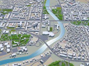 Podgorica city montenegro 30km 3D Model
