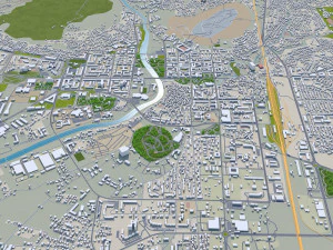 Podgorica city montenegro 30km 3D Model