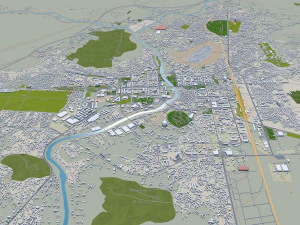 Podgorica city montenegro 30km 3D Model