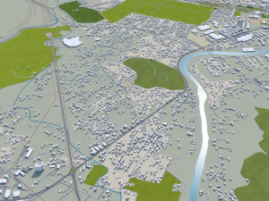 Podgorica city montenegro 30km 3D 模型