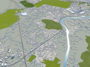 Podgorica city montenegro 30km 3D Model