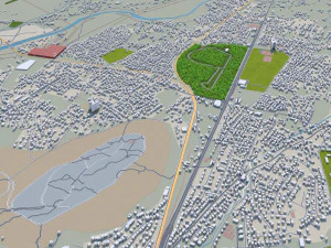 Podgorica city montenegro 30km 3D Model