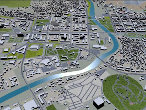 Podgorica city montenegro 30km 3D Model