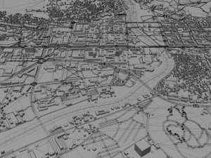 Podgorica city montenegro 30km 3D Model