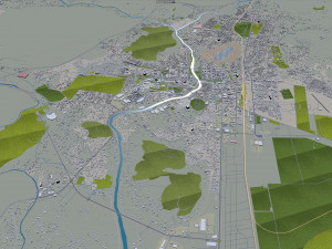 Podgorica city montenegro 30km 3D 模型