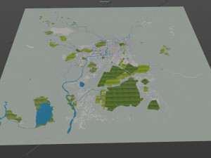 Podgorica city montenegro 30km 3D 模型