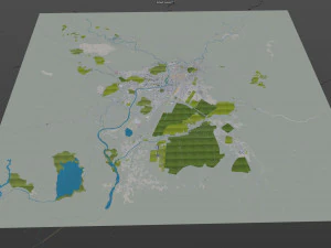 Podgorica city montenegro 30km 3D Model