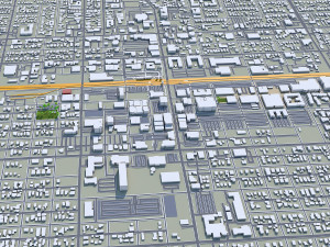 Pomona city california 30km 3D Model