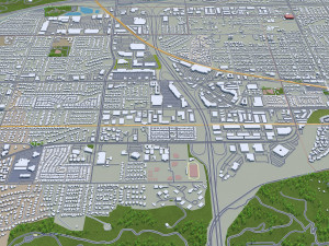 Pomona city california 30km Model 3D