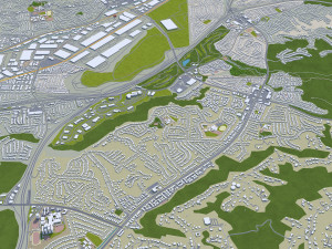 Pomona city california 30km Model 3D