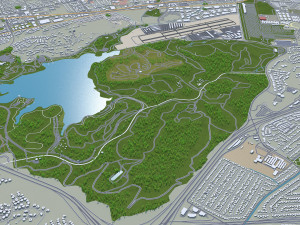Pomona city california 30km Model 3D