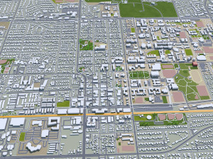 Pomona city california 30km Model 3D