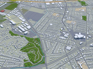 Pomona city california 30km Model 3D