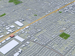 Pomona city california 30km Model 3D