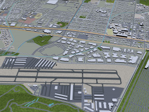 Pomona city california 30km Model 3D