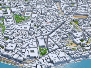 Ville de Porto Portugal 40km Modèle 3D