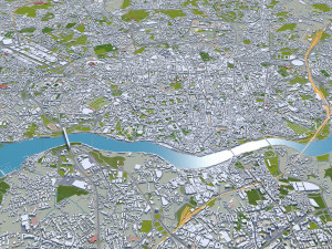 Porto city portugal 40km 3D Модель